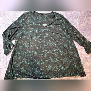 Women's Green Patterned Top
